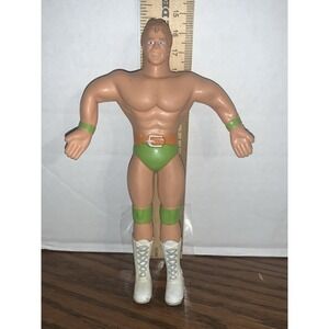 WCW Bend-Ems Lex Luger Just Toys 1990 WWF Vintage Bendable Green Trunks